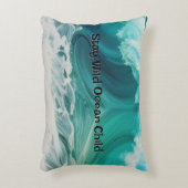 「Stay Wild海チャイルド」カスタマイズ可能な枕 アクセントクッション (正面(垂直))