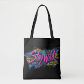 「Stay Wild」 – グラフィティ鮮やか・スタイル文字デザイン トートバッグ (正面)