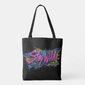 「Stay Wild」 – グラフィティ鮮やか・スタイル文字デザイン トートバッグ (裏面)