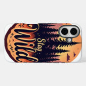 Stay Wild:サンセットフォレストイラストレーション Case-Mate iPhoneケース (裏面 (横))