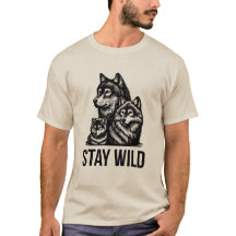STAY WILD – 野性動物のインスピレーションTシャツ | AM