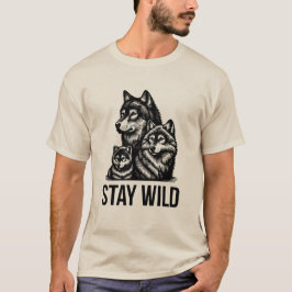 STAY WILD – 野性動物のインスピレーションTシャツ | AM Tシャツ