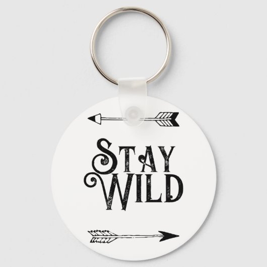 Stay Wild Buttonキーチェーン キーホルダー (正面)