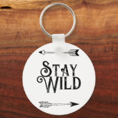 Stay Wild Buttonキーチェーン キーホルダー (正面)
