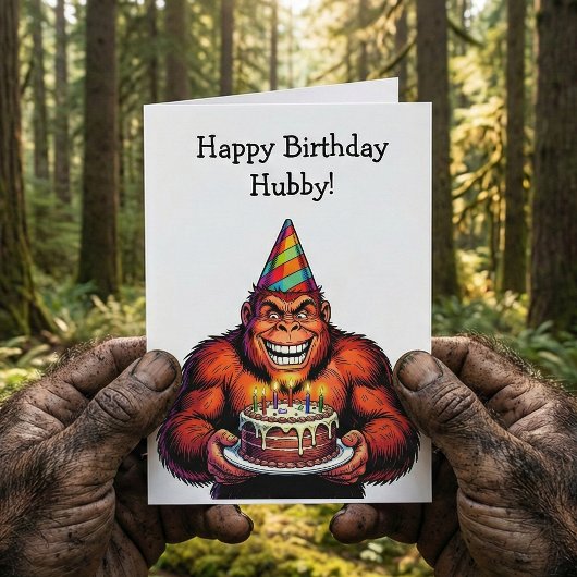 Stay Wild & Celebrate Big | Bigfoot Birthday  カード