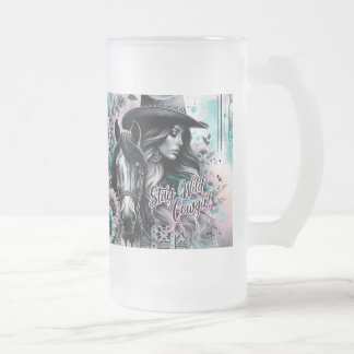 Stay Wild Cowgirl Frosted Mug フロストグラスビールジョッキ