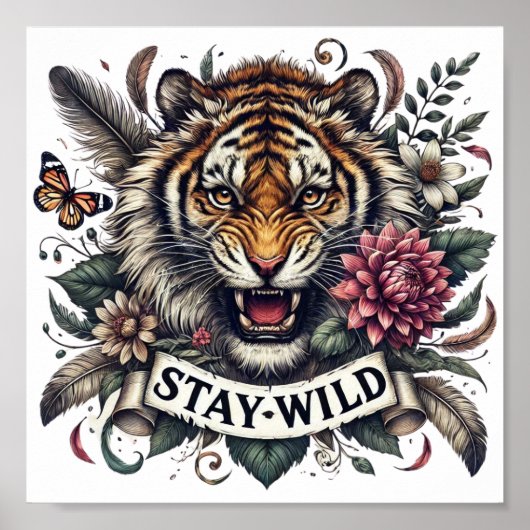 Stay Wild Digital Download - DTFプリントに最適 ポスター (正面)