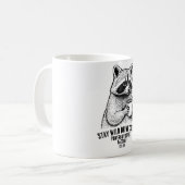 Stay Wild Drink Coffee -Funny Coffee lover Custom コーヒーマグカップ (正面左)