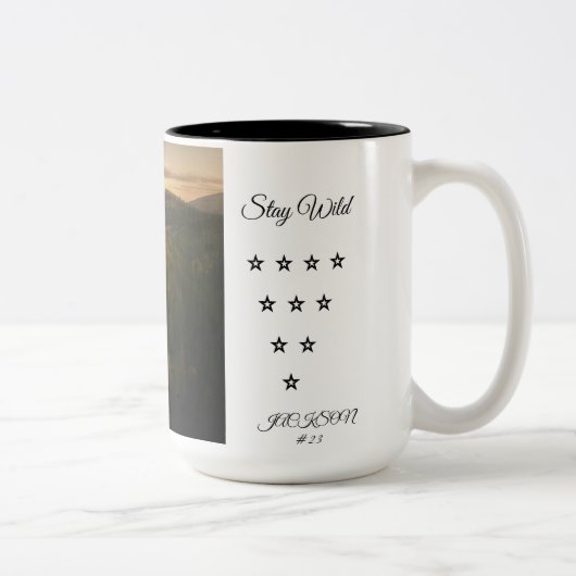 Stay+Wild+Forest+Coffee+Mug+|+Scenic+Nature+Landsc ツートーンマグカップ (右)