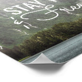 Stay Wild & Free – アラスカの滝 |ポスター ポスター (角)