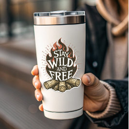 Stay Wild & Free Fire Pit Sticker | Die-Cut シール