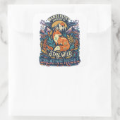 Stay Wild – Free Spirit for Adventurous Souls スクエアシール (バッグ)