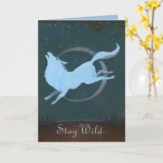 Stay Wild Greeting Card カード (黄色い花)