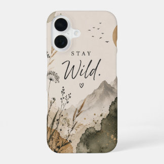 Stay Wild iPhone Case | Minimalist Botanical Phone 16ケース