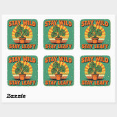Stay wild leafy Adorable Greenery スクエアシール (シート)
