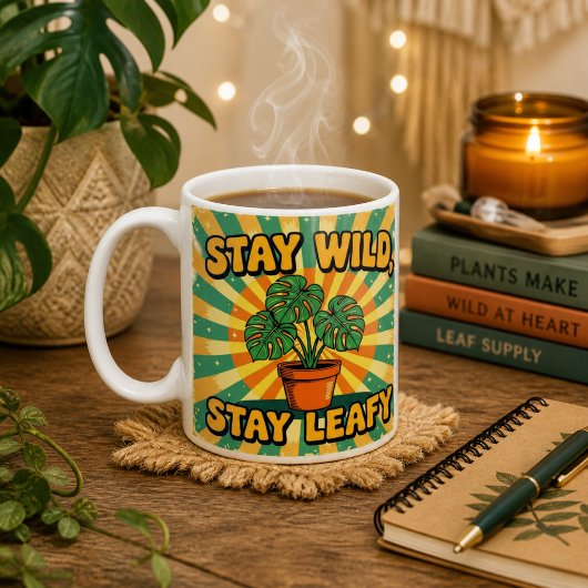 Stay wild leafy cute botanical Coffee Mug コーヒーマグカップ