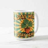 Stay wild leafy cute botanical Coffee Mug コーヒーマグカップ (正面右)