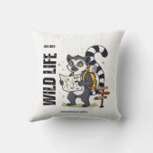 Stay Wild Lemur Life - Madagascar Vibes Cute lemur クッション (裏面)