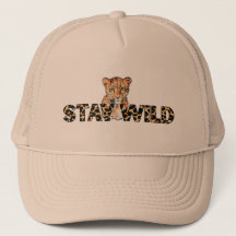 Stay Wild - Leopard Print & Cheetah Head
