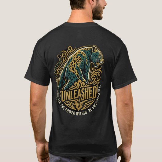 Stay Wild Live Bold Leopard Unleashed Power Within Tシャツ (裏面)