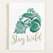 Stay Wild Modern Bearded Skull プランナー手帳 (正面)