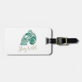 Stay Wild Modern Bearded Skull ラゲッジタグ (正面横)