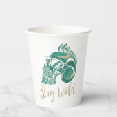 Stay Wild Modern Bearded Skull 紙コップ (正面)