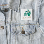 Stay Wild Modern Bearded Skull 缶バッジ