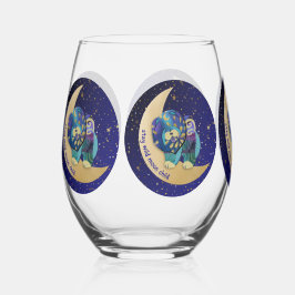 STAY WILD MOON CHILDチャウ犬の茎のないワイングラス ステムなしワイングラス