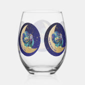 STAY WILD MOON CHILDチャウ犬の茎のないワイングラス ステムなしワイングラス (右)