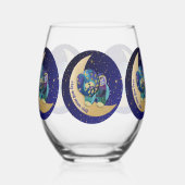 STAY WILD MOON CHILDチャウ犬の茎のないワイングラス ステムなしワイングラス (左)