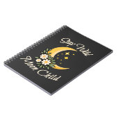 Stay Wild Moon Child | Boho Crescent Moon with Dai ノートブック (左側)