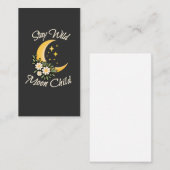 Stay Wild Moon Child | Boho Crescent Moon with Dai 名刺 (正面/裏面)
