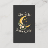 Stay Wild Moon Child | Boho Crescent Moon with Dai 名刺 (正面)