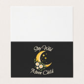 Stay Wild Moon Child | Boho Crescent Moon with Dai 名刺 (外部フラット)