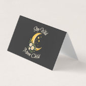 Stay Wild Moon Child | Boho Crescent Moon with Dai 名刺 (正面)