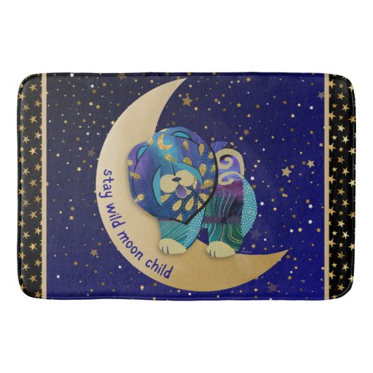 STAY WILD MOON CHILD Chow crate - bath mat バスマット (正面)