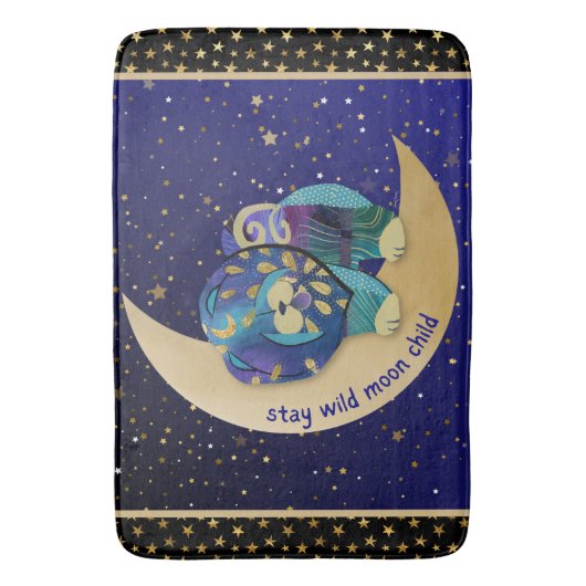 STAY WILD MOON CHILD Chow crate - bath mat バスマット (正面縦)
