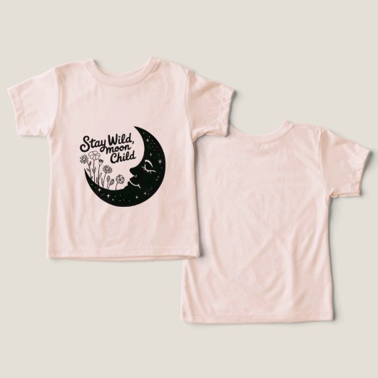 Stay Wild Moon Child Kids T-Shirt  (デザイン正面&裏面)