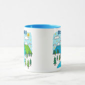 Stay Wild Mountain River Kids Art Design マグカップ (中央)