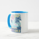 "Stay Wild Ocean Child - Plage vintage マグカップ (正面左)