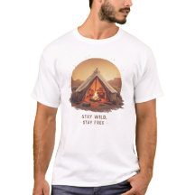 Stay Wild, Stay Free ⛺ | ビンテージ キャンプ Tシャツ