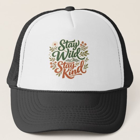 Stay Wild Stay Kind Nature Lover Hat キャップ (正面)