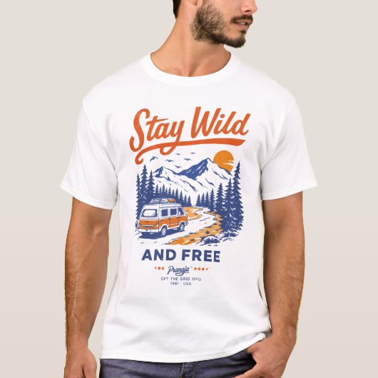 Stay Wild Vanlife Tシャツ (正面)