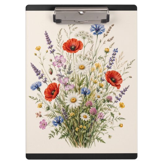 Stay Wild | Vintage Wild Herbs Botanical Design クリップボード (正面)