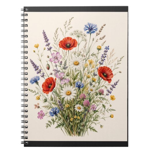 Stay Wild | Vintage Wild Herbs Botanical Design ノートブック (正面)