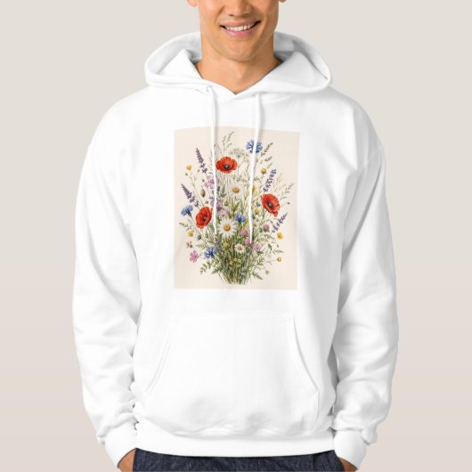 Stay Wild | Vintage Wild Herbs Botanical Design パーカ (正面)