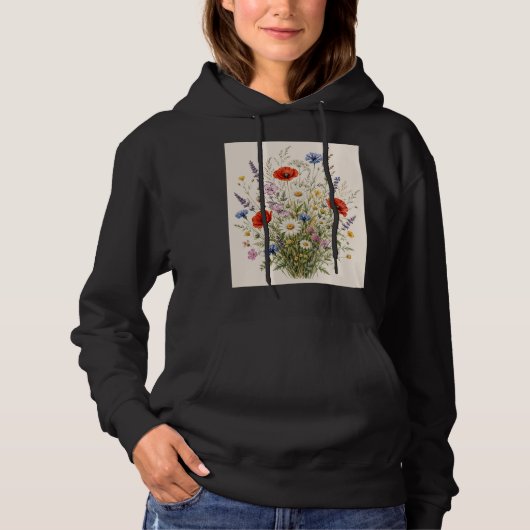 Stay Wild | Vintage Wild Herbs Botanical Design パーカ (正面)