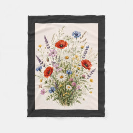 Stay Wild | Vintage Wild Herbs Botanical Design フリースブランケット