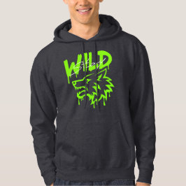 Stay Wild Wolf - Bold Urban Street Art Graphic パーカ